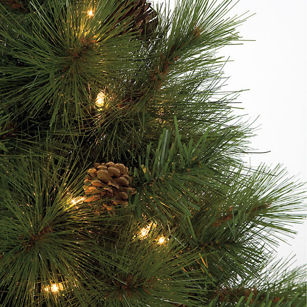 4'6"Hx36"W Arolla Pine Artificial Tree, LED Pre-Lit -Green - Image 2