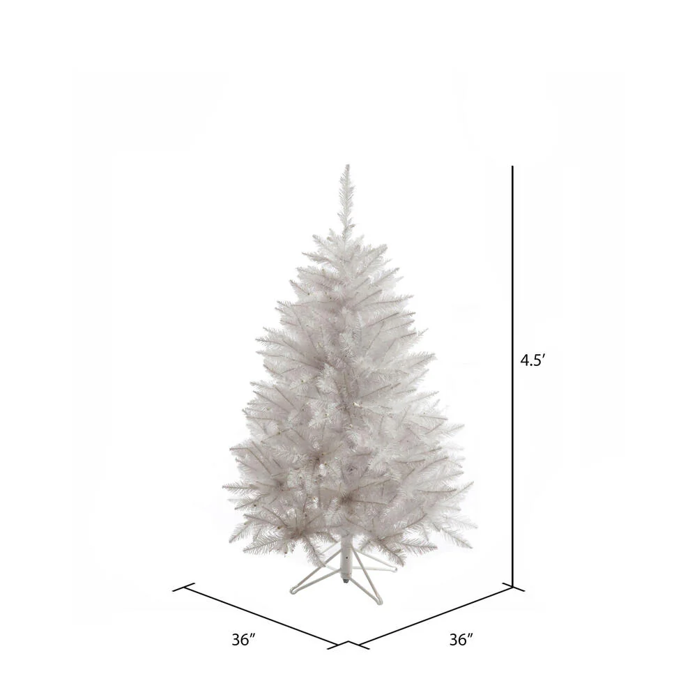 4'6"Hx36"W Sparkle White Spruce Artificial Christmas Tree, Unlit -White - Image 3