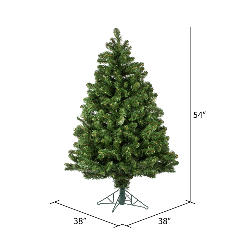 4'6"Hx38"W Outdoor UV-Resistant Oregon Fir Artificial Christmas Tree, Unlit -Green - Image 3