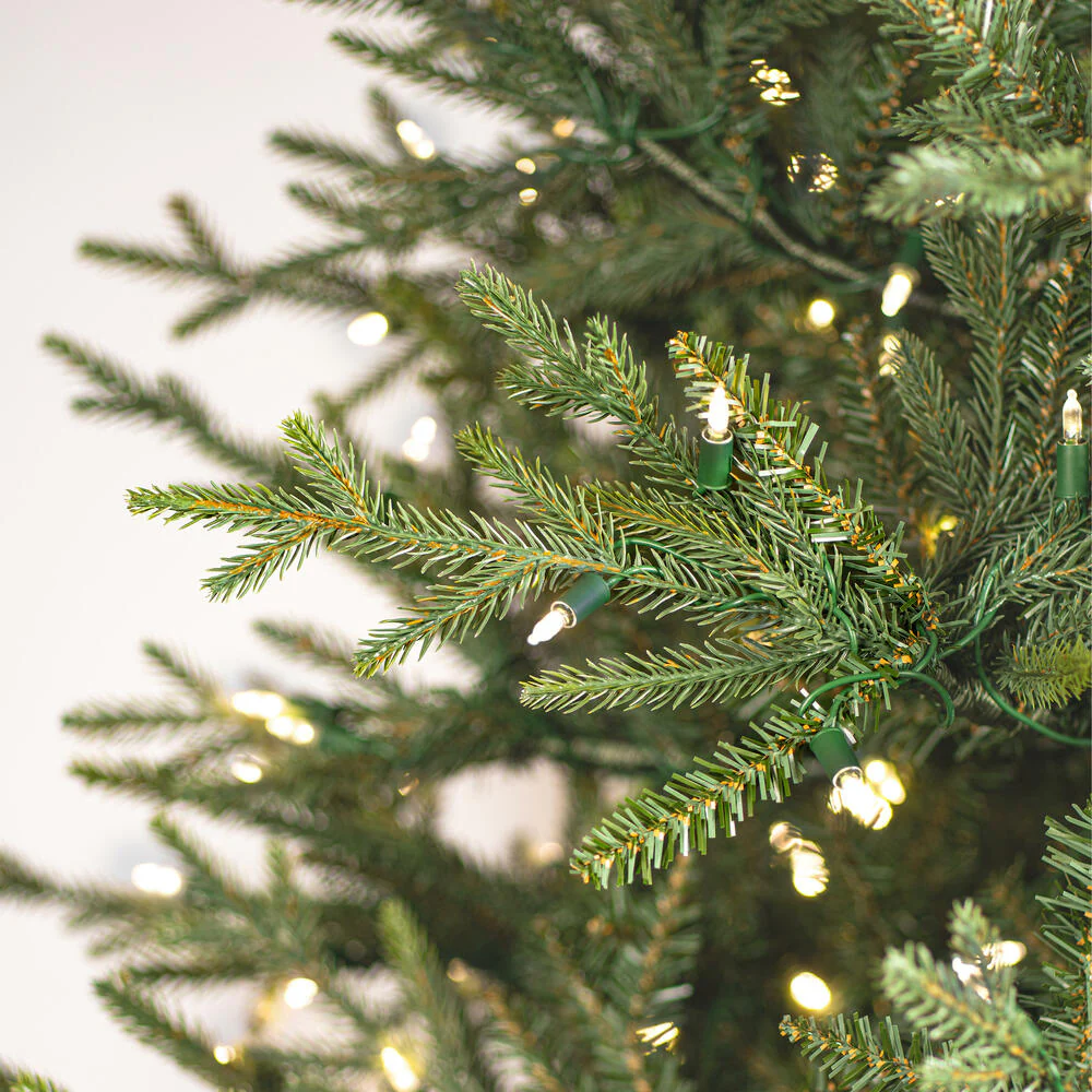 4'6"Hx38"W PE Slim Itasca Fraser Artificial Christmas Tree, LED Pre-Lit -Green - Image 2