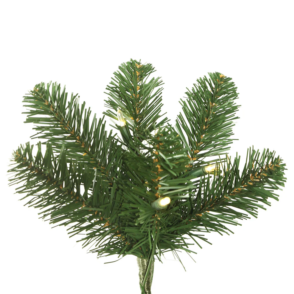 4'6"Hx39"W Oregon Fir Artificial Christmas Tree, LED Pre-Lit -Green - Image 2
