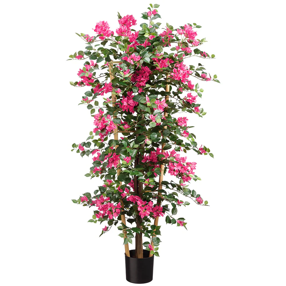 4'7" Bougainvillea Flower On Trellis Silk Plant w/Pot -Beauty (Pack of 2)