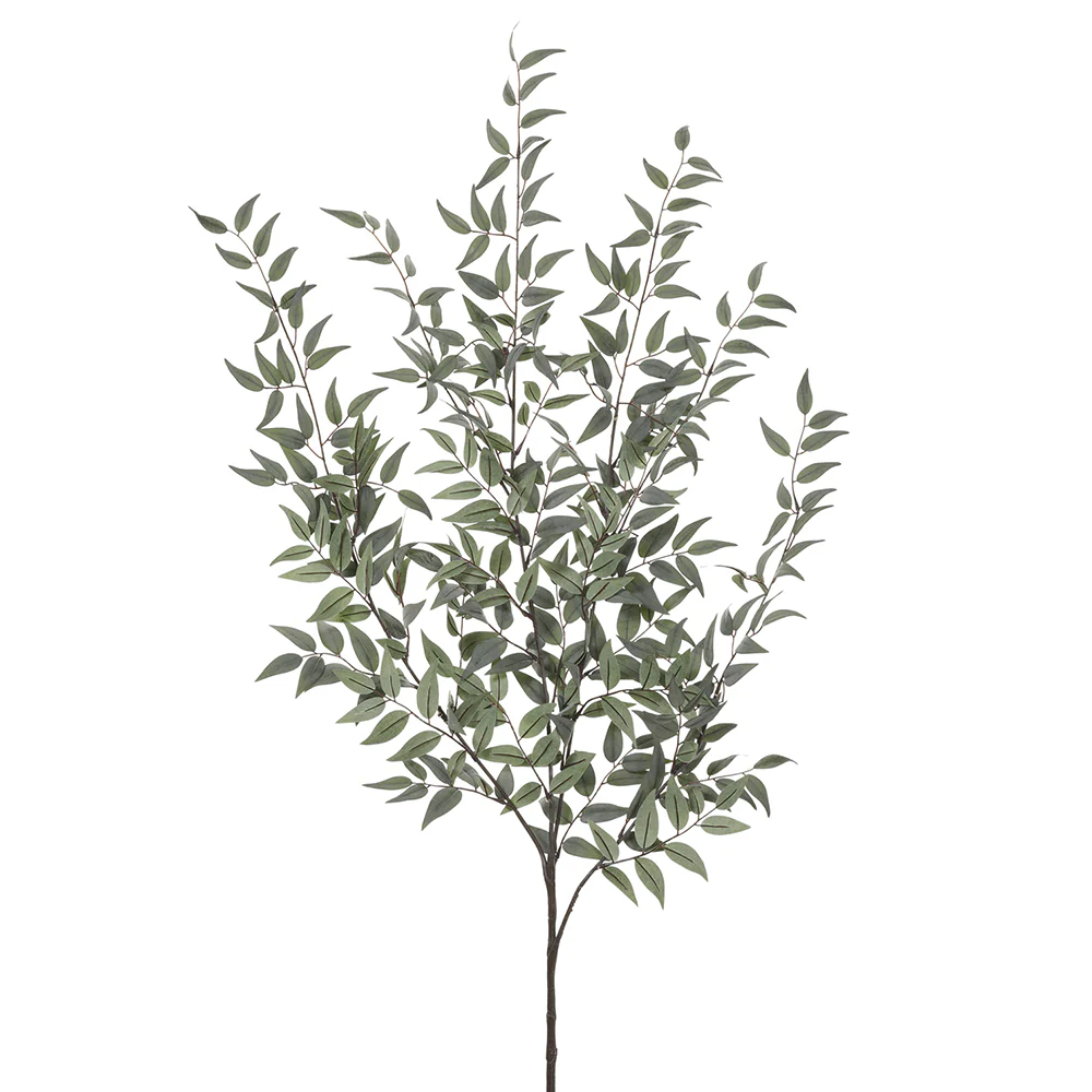 47" Silk Italian Ruscus Leaf Plant -Green (Pack of 6)