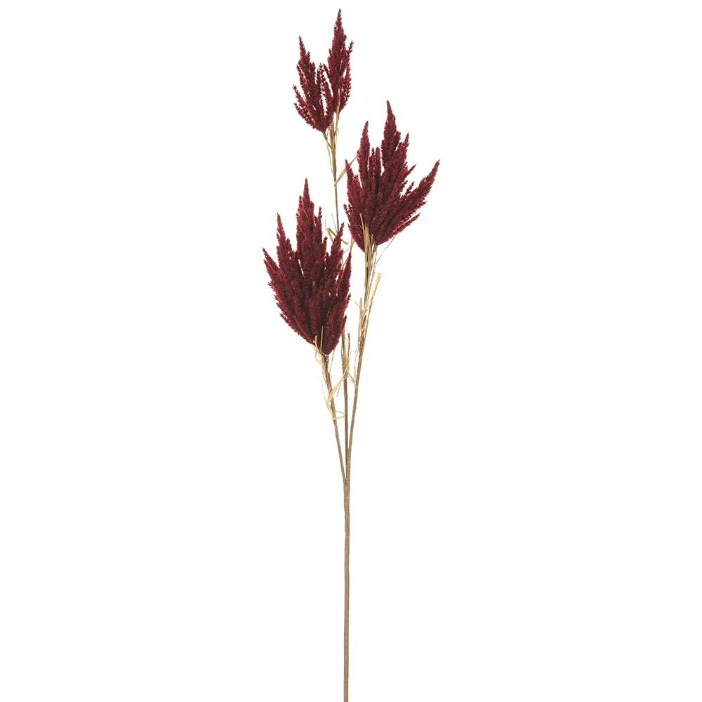 48" Artificial Pampas Grass Stem -Burgundy (Pack of 12)