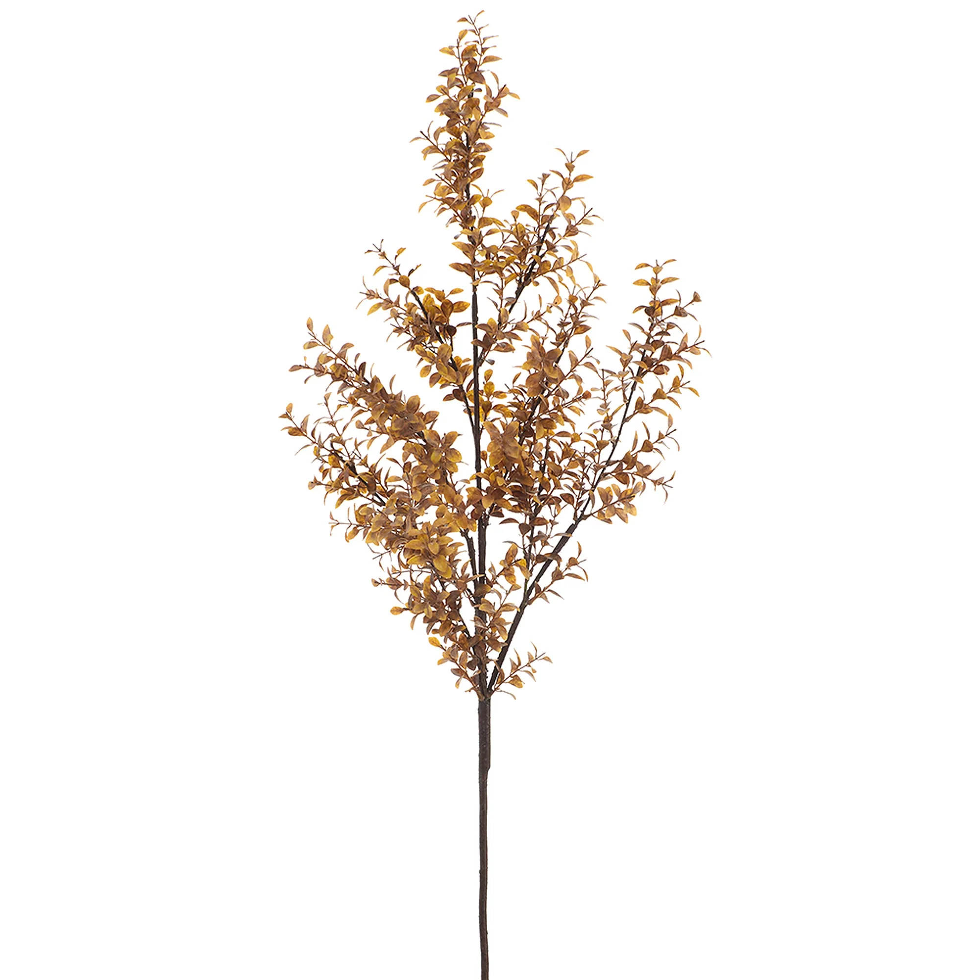 48" Hanging Artificial Tea Leaf Stem -Brown/Tan (Pack of 6)