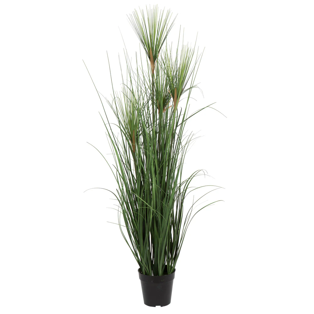 48" IFR PVC Brushed Grass Artificial Plant w/Pot -Green