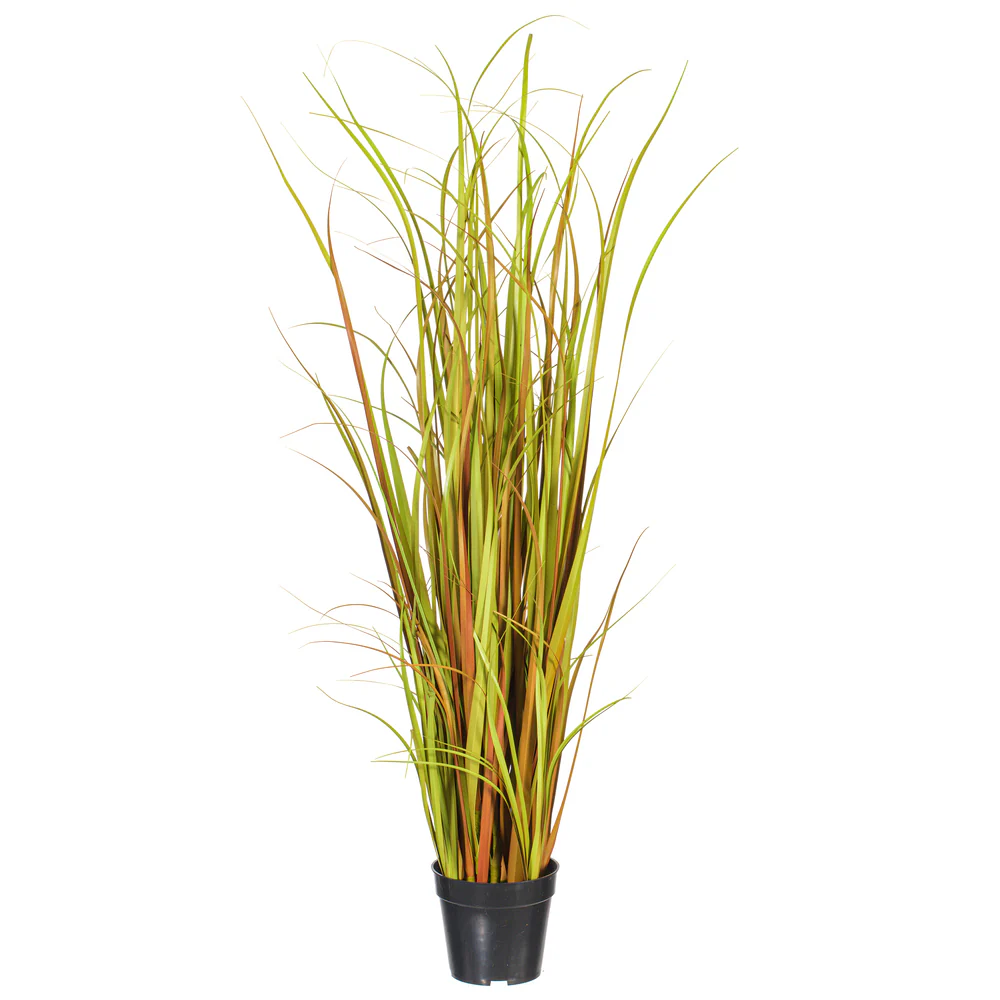 48" IFR PVC Mixed Grass Artificial Plant w/Pot -2 Tone Brown - Image 4