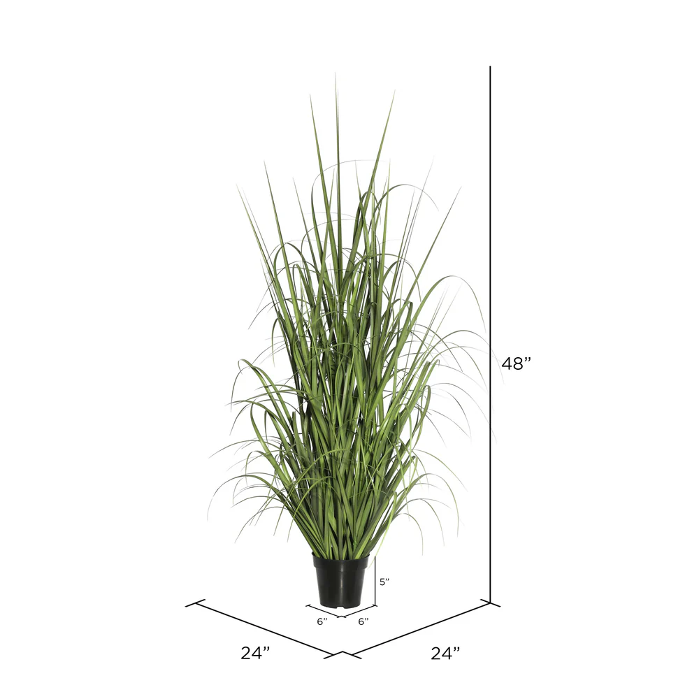 48" IFR PVC Ryegrass Artificial Plant w/Pot -Green - Image 3