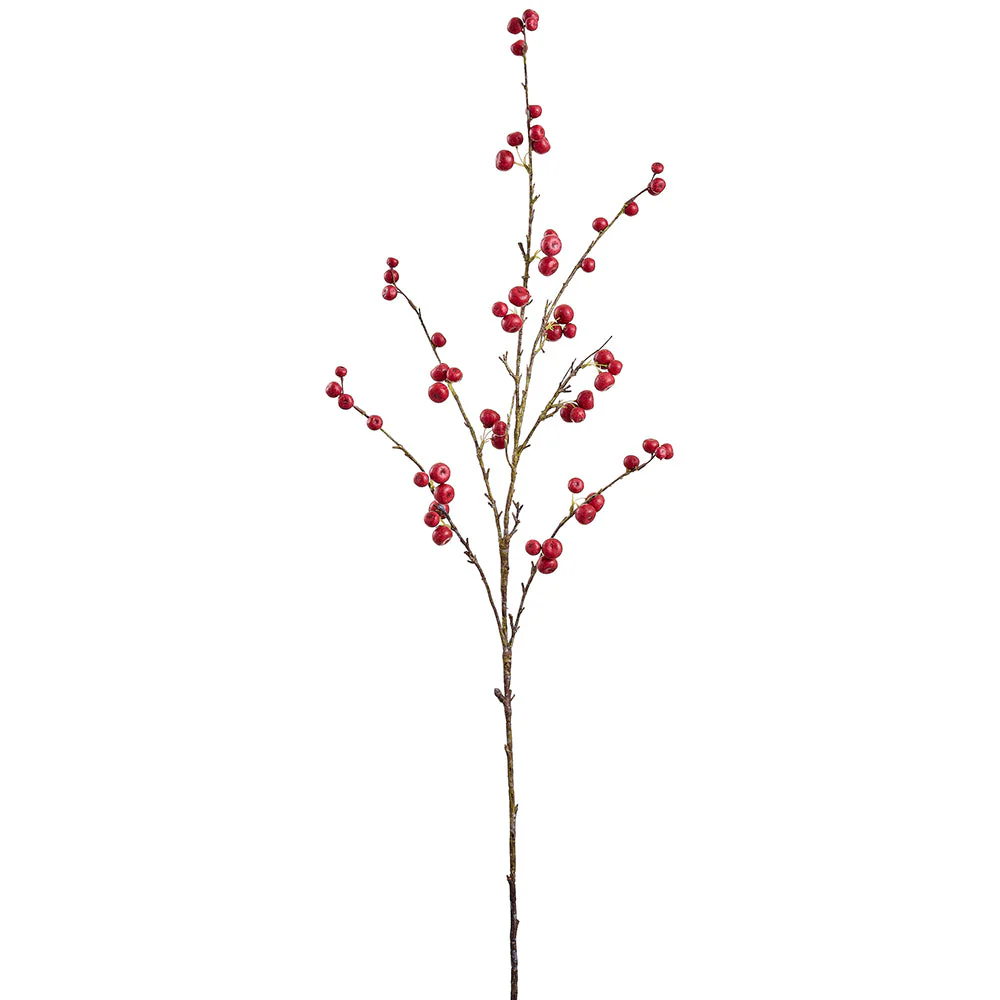 49.5" Artificial Crabapple Fruit Stem -Red (Pack of 12)