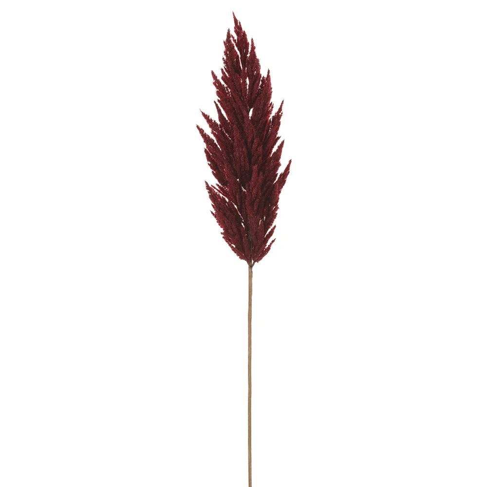 49.5" Artificial Pampas Grass Stem -Burgundy (Pack of 8)
