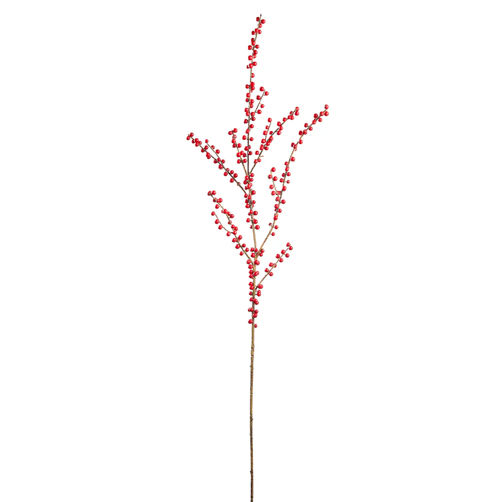 49" Artificial Ilex Berry Stem -Red (Pack of 12)