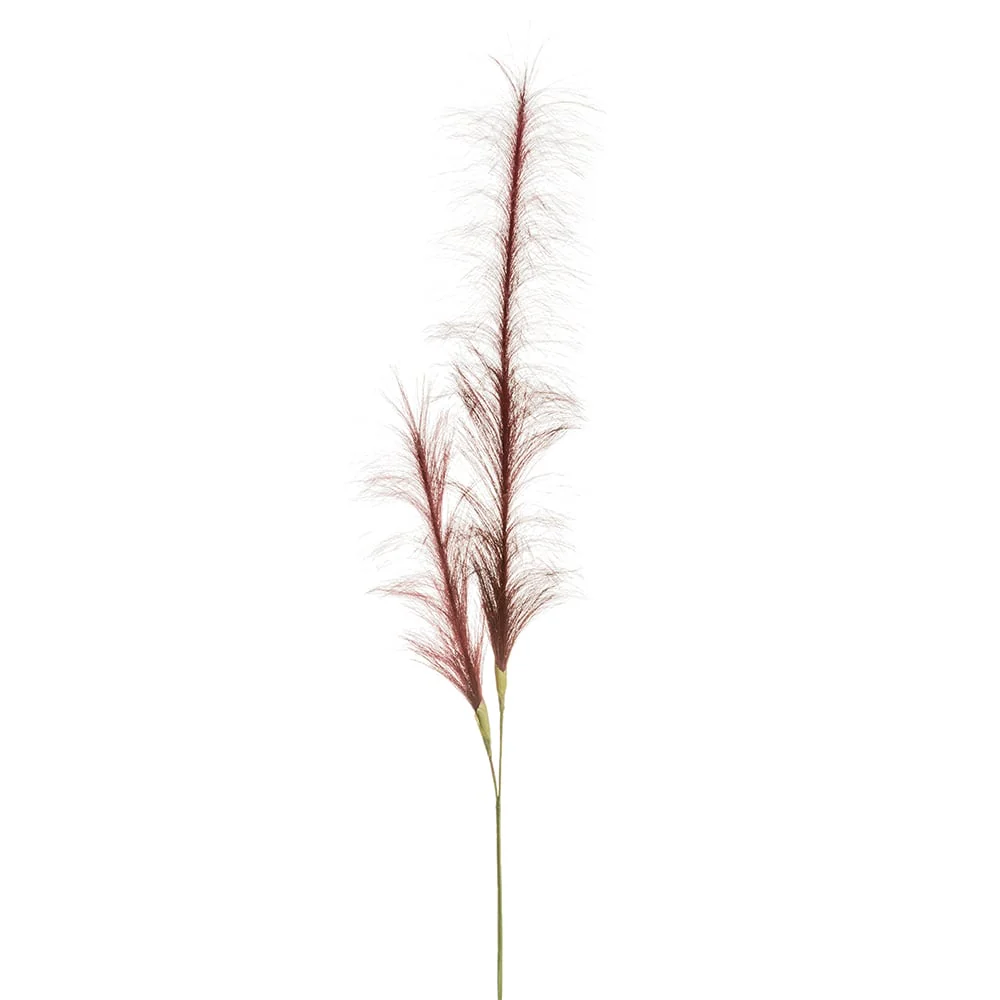 49" Artificial Pampas Grass Stem -Burgundy (Pack of 12)