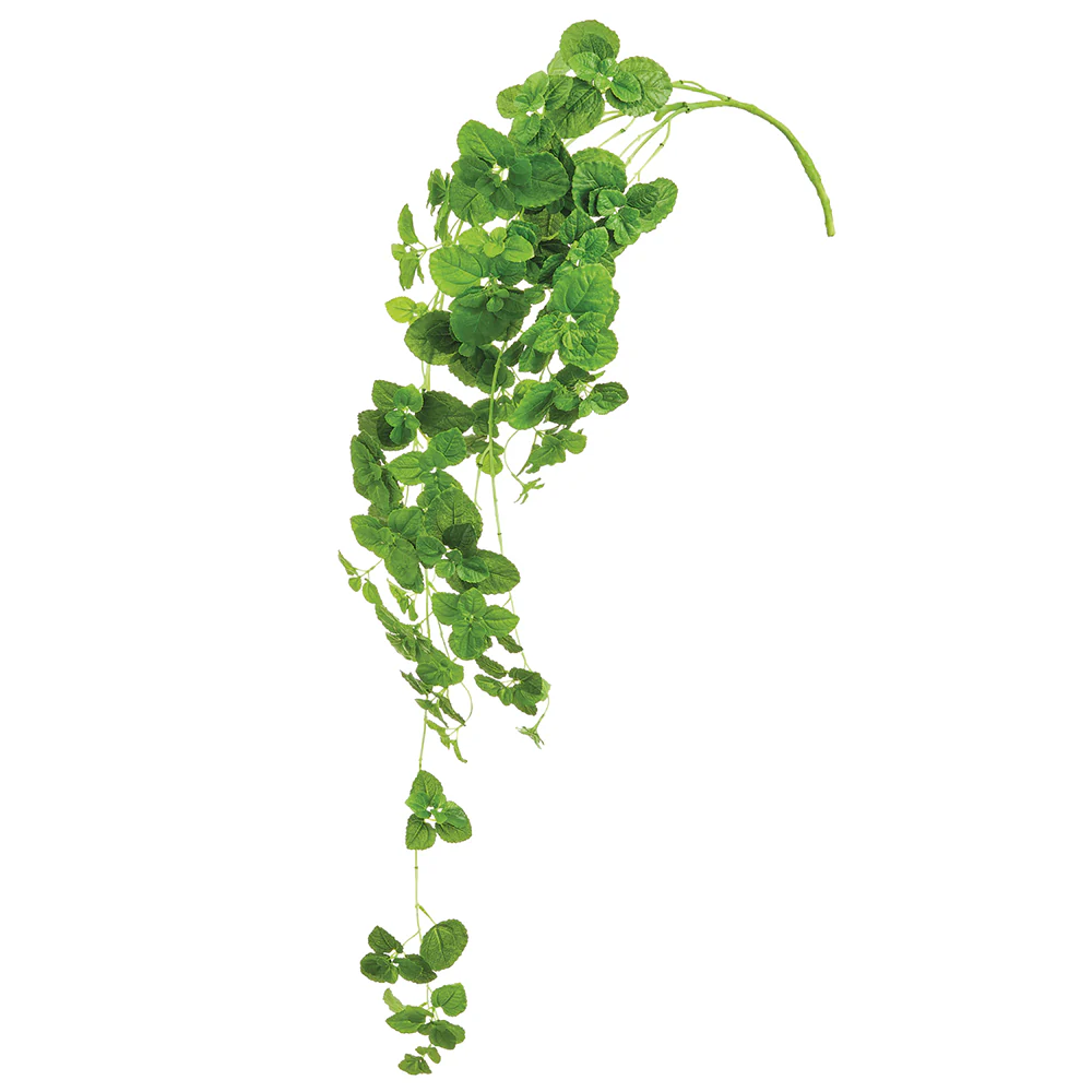 49" Hanging Mint Leaf Herb Silk Stem -2 Tone Green (Pack of 6)