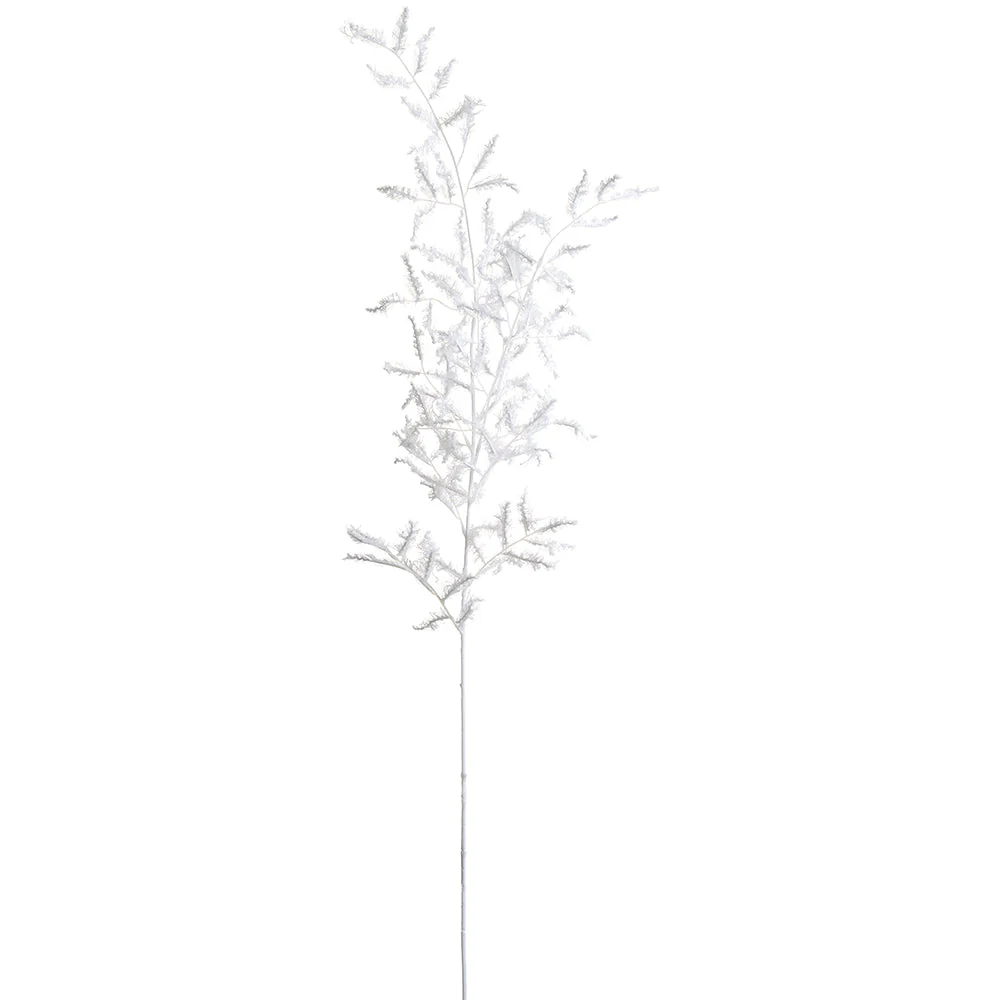 49" Lace Italian Ruscus Leaf Silk Stem -White (Pack of 12)