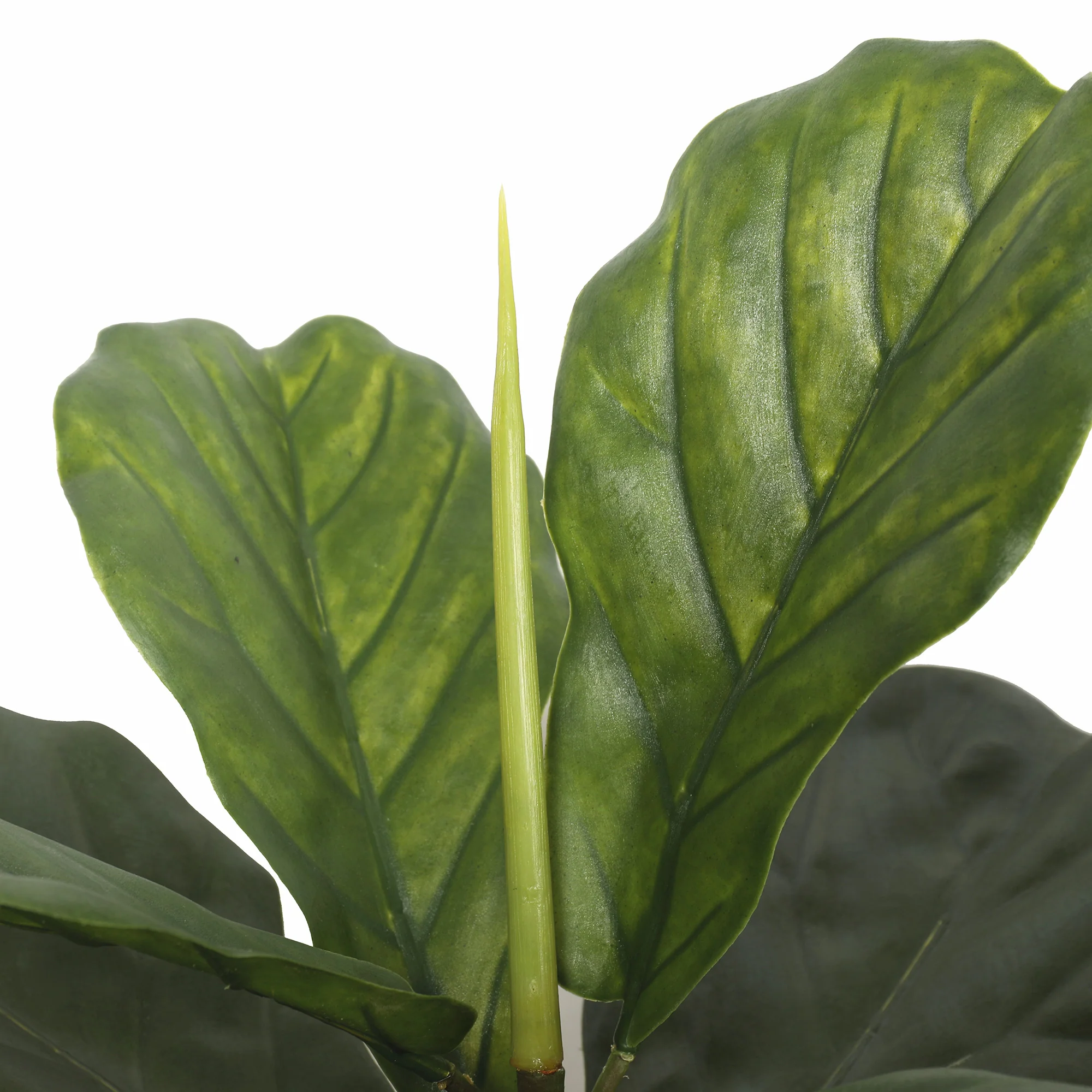 4'9" Outdoor UV-Proof Artificial Fiddle Leaf Fig Tree w/Pot -Green - Image 2
