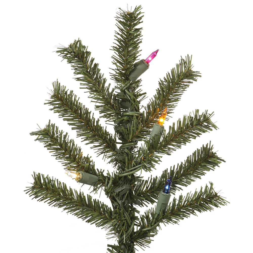 4'Hx25.5"W Natural Trunk Alpine Artificial Christmas Tree, Unlit -Green - Image 2