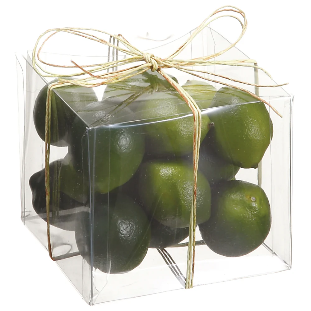 4"Hx4"Wx4"L Artificial Boxed Assorted Lime -2 Tone Green (Pack of 12)