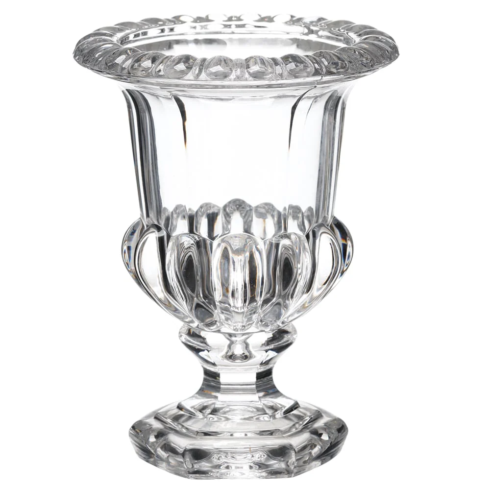 5.75"Hx4.5"W Footed Round Glass Vase -Clear (Pack of 6)
