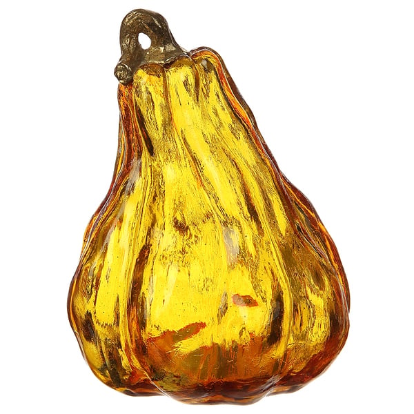 5.9" Artificial Pumpkin With Battery Operated Light -Orange (Pack of 2) - Image 3