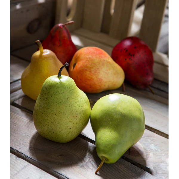 5" Artificial Weighted Natural Touch Pear -Green (Pack of 24) - Image 2