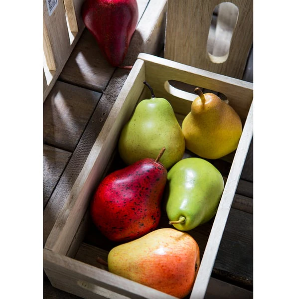 5" Artificial Weighted Natural Touch Pear -Green (Pack of 24) - Image 3