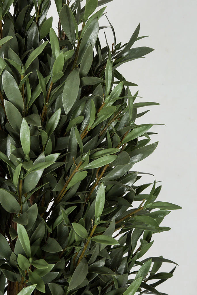 5' Custom-Made Outdoor UV-Proof Artificial Cone-Shaped Topiary Olive Tree w/Pot -Green - Image 2