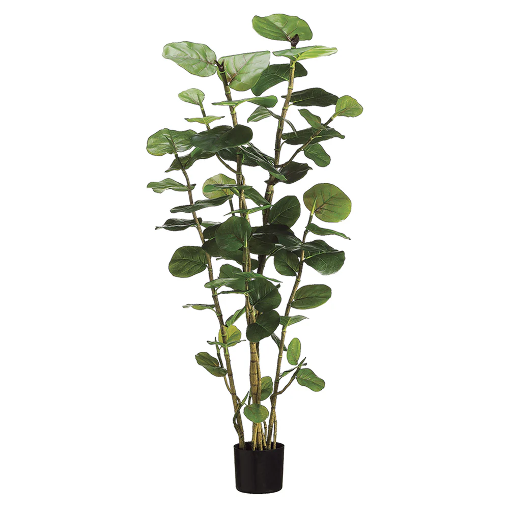 5' EVA Seagrape Leaf Artificial Tree w/Pot -Green (Pack of 2)