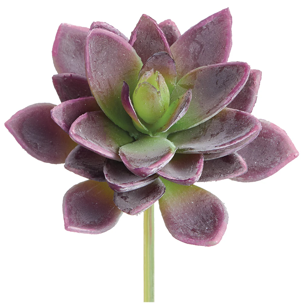 5" Real Touch Mini Artificial Agave Stem Pick -Purple/Green (Pack of 12)