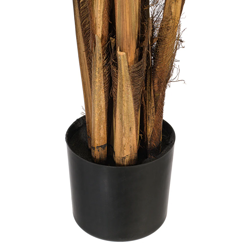 5' Silk Areca Palm Tree w/Plastic Pot -Green - Image 4