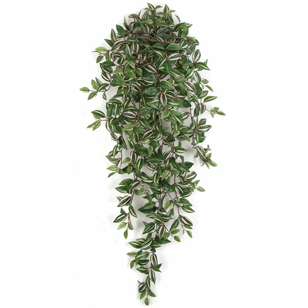 50" Hanging Wandering Jew Silk Plant -Green/Pink (Pack of 4)