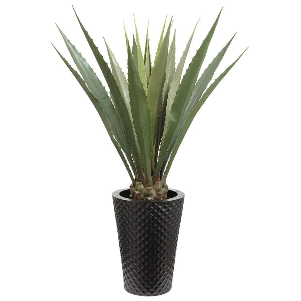 5'1" Artificial Agave Plant w/Metal Container -Green