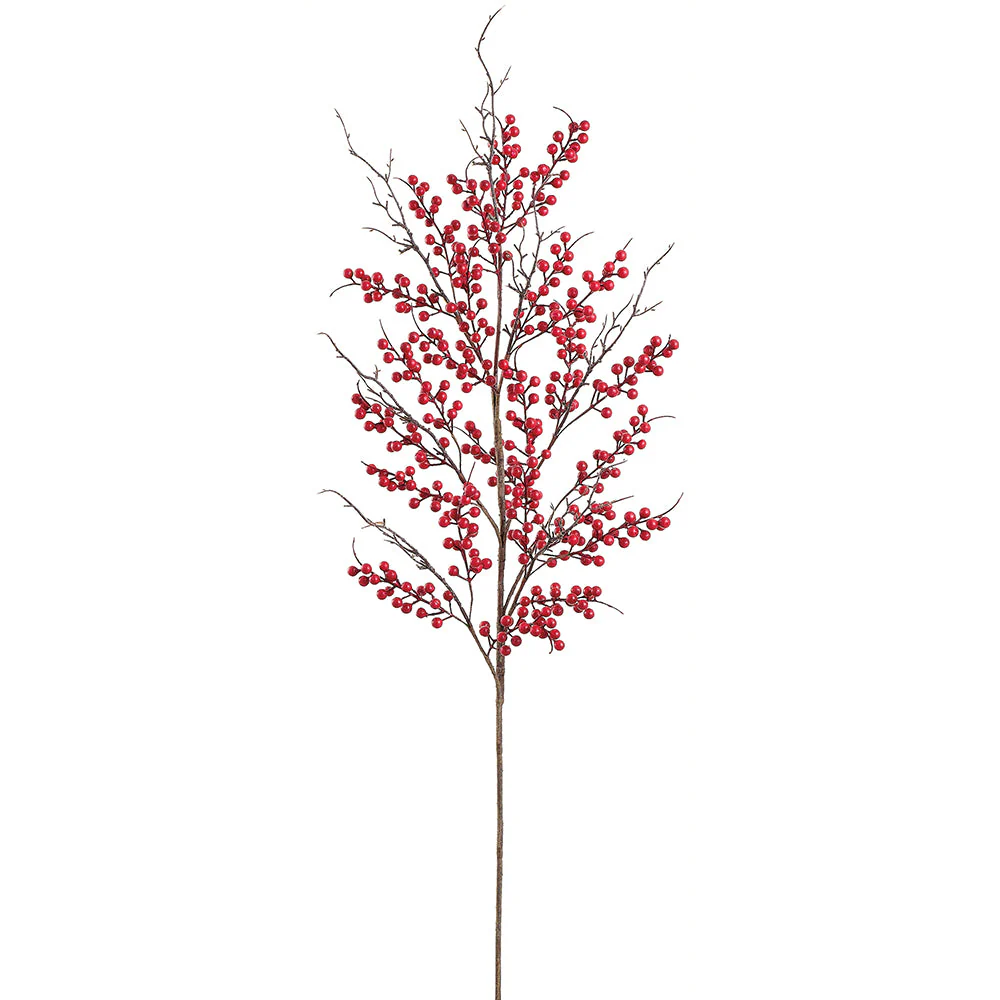 51" Artificial Berry Stem -Red (Pack of 8)
