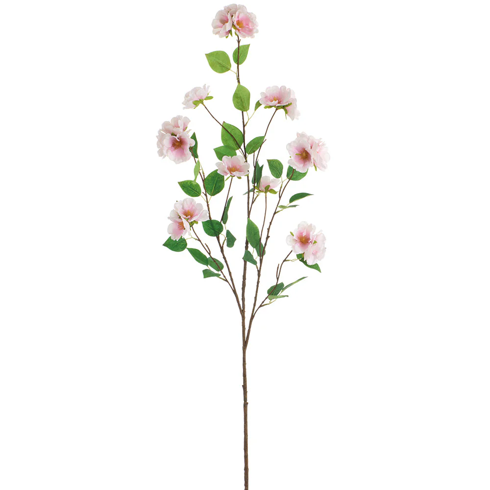 51" Wild Rose Silk Flower Stem -Pink (Pack of 12)
