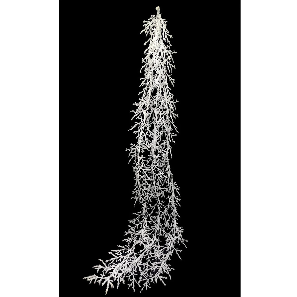 5'10" Hanging Snowy Twig Artificial Garland -White/Brown (Pack of 6)