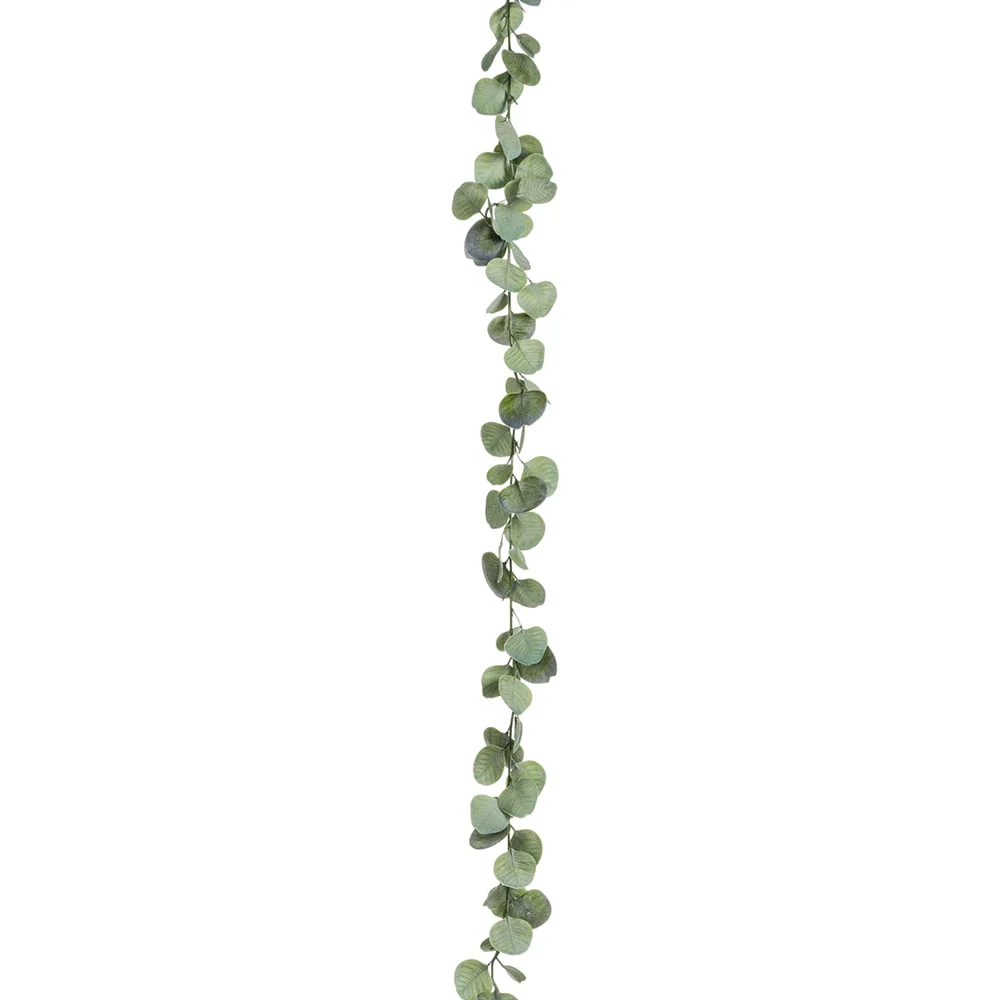 5'11" Silk Eucalyptus Leaf Garland -Green/Gray (Pack of 12)