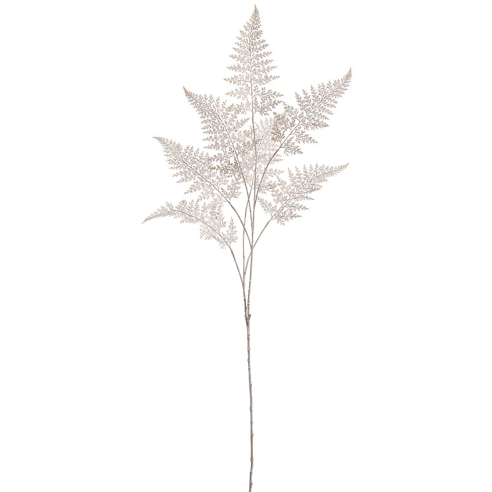 52" Artificial Lace Fern Leaf Stem -Beige (Pack of 12)