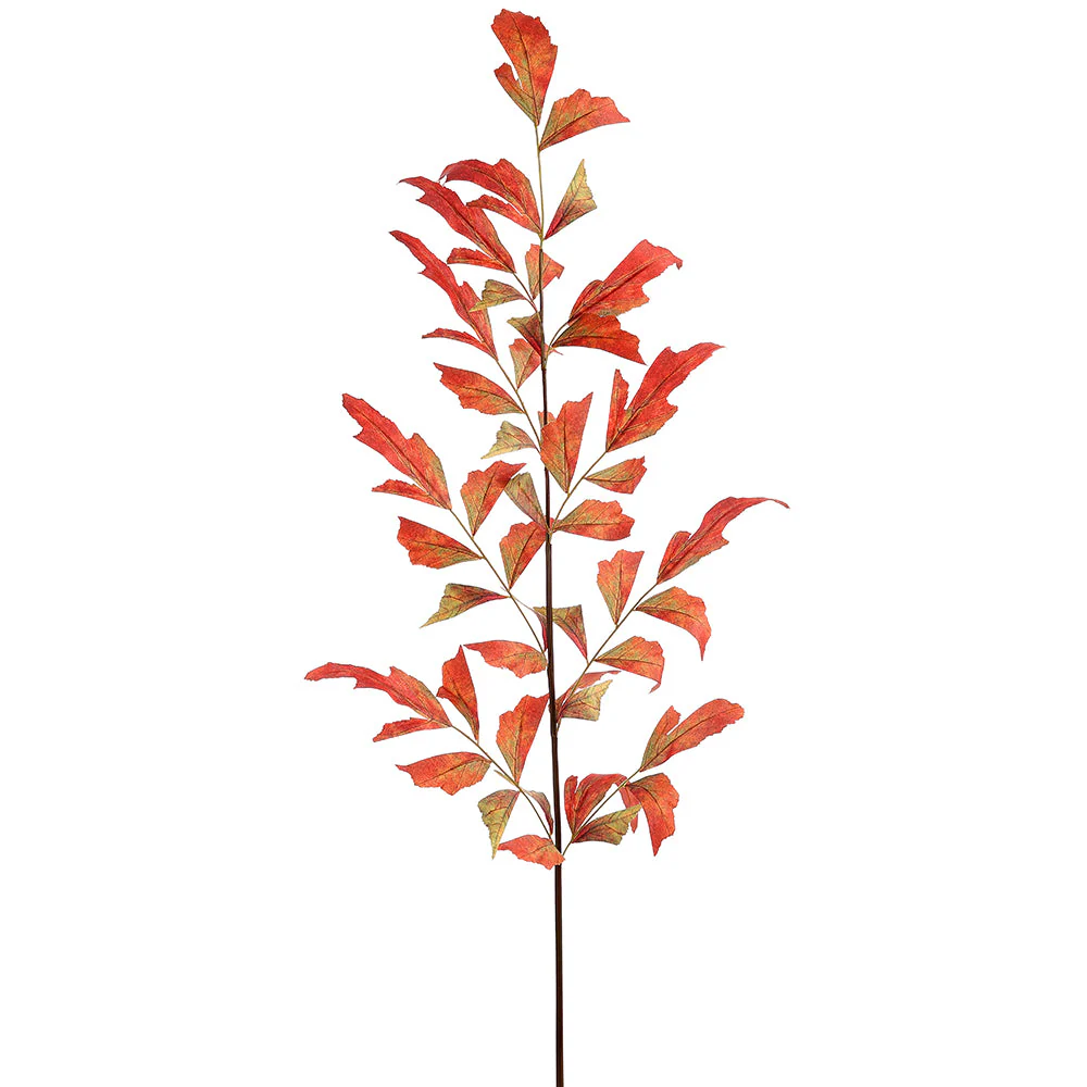 53.5" Fishtail Palm Leaf Silk Stem -Rust/Green (Pack of 12)