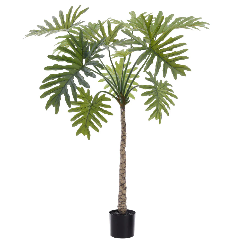 5'3" Silk Philodendron Selloum Palm Tree w/Pot -Green (Pack of 2)