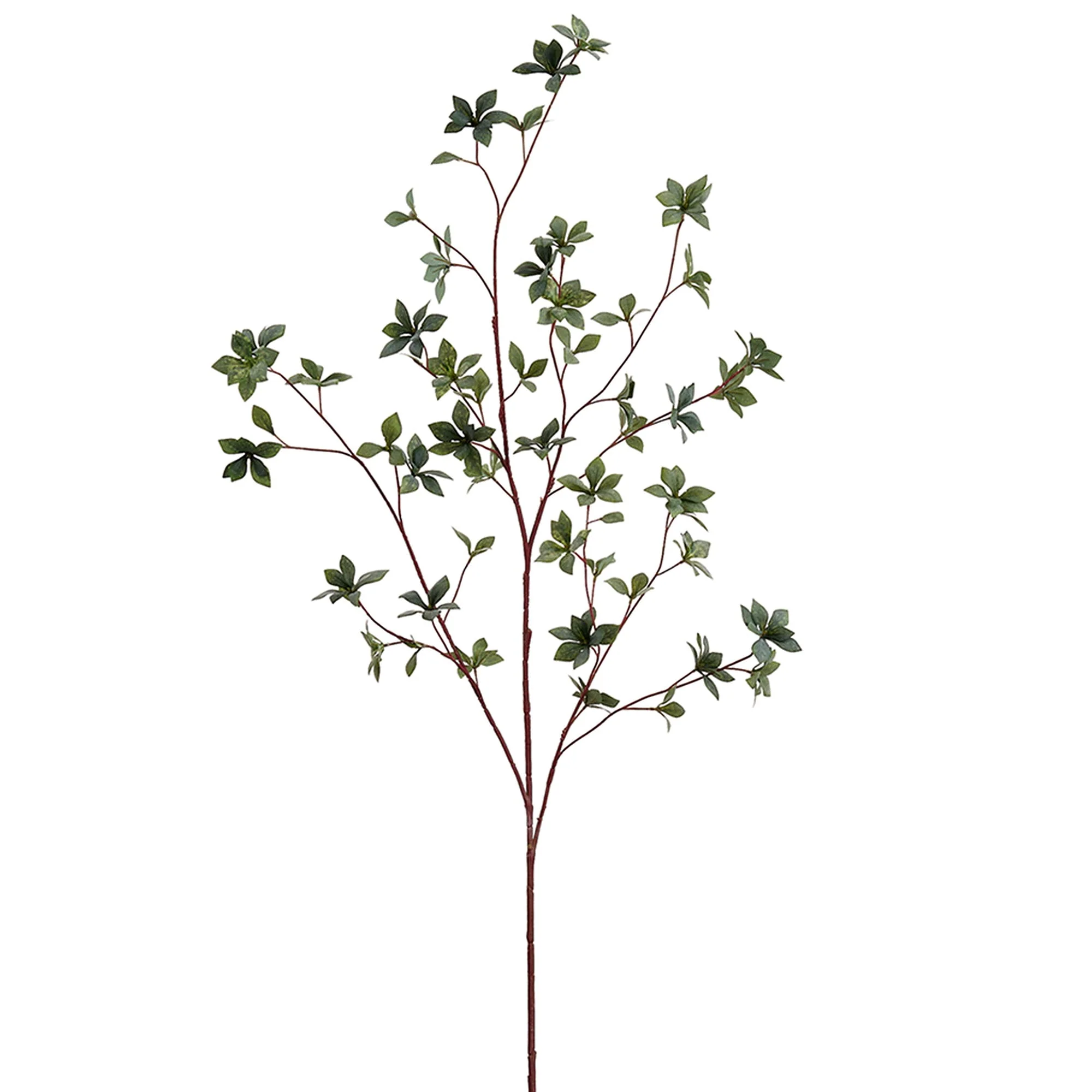 54" Enkianthus Leaf Silk Stem -Green/Gray (Pack of 6)