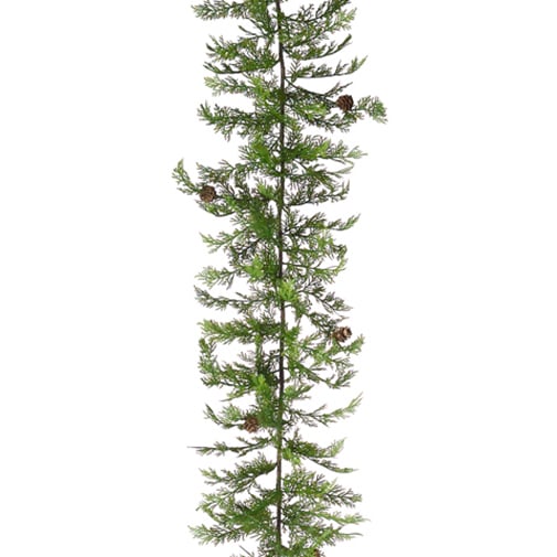 5'5" Cypress & Pinecone Artificial Garland -Green (Pack of 4)