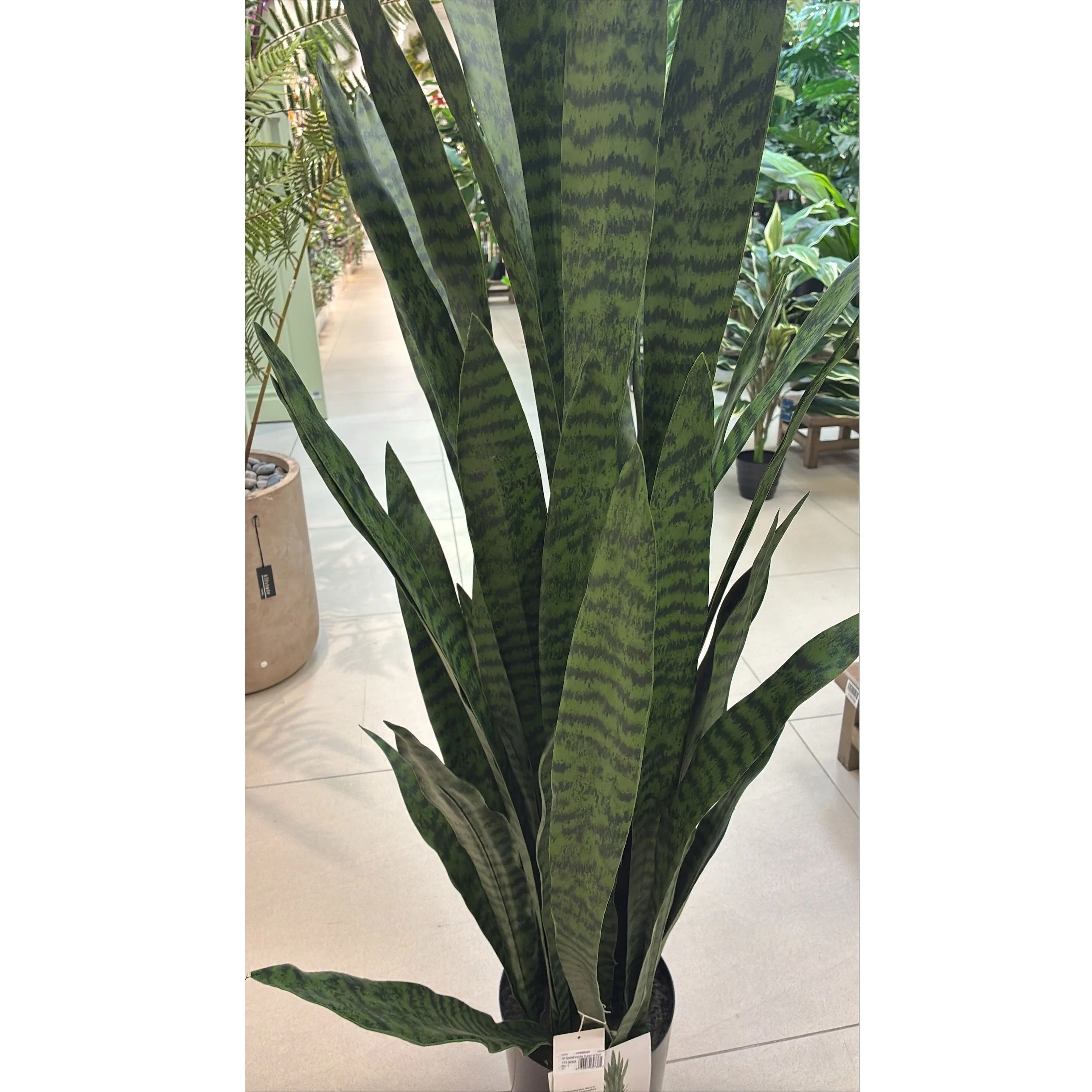 55" Sansevieria Snake Artificial Plant w/Pot -Green - Image 3