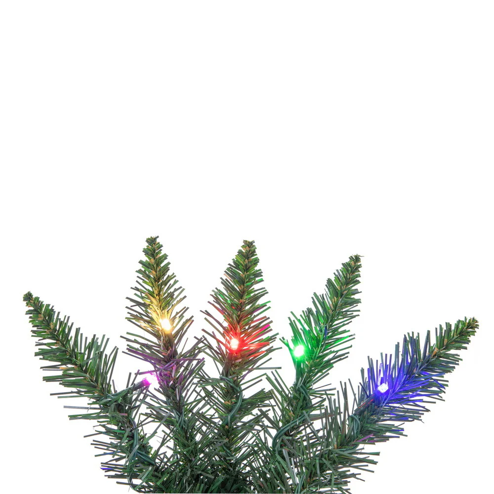 5'6"Hx18"W Pole Durham Pine Artificial Christmas Tree, Micro LED Pre-Lit (Multi-Mode) -Green - Image 3