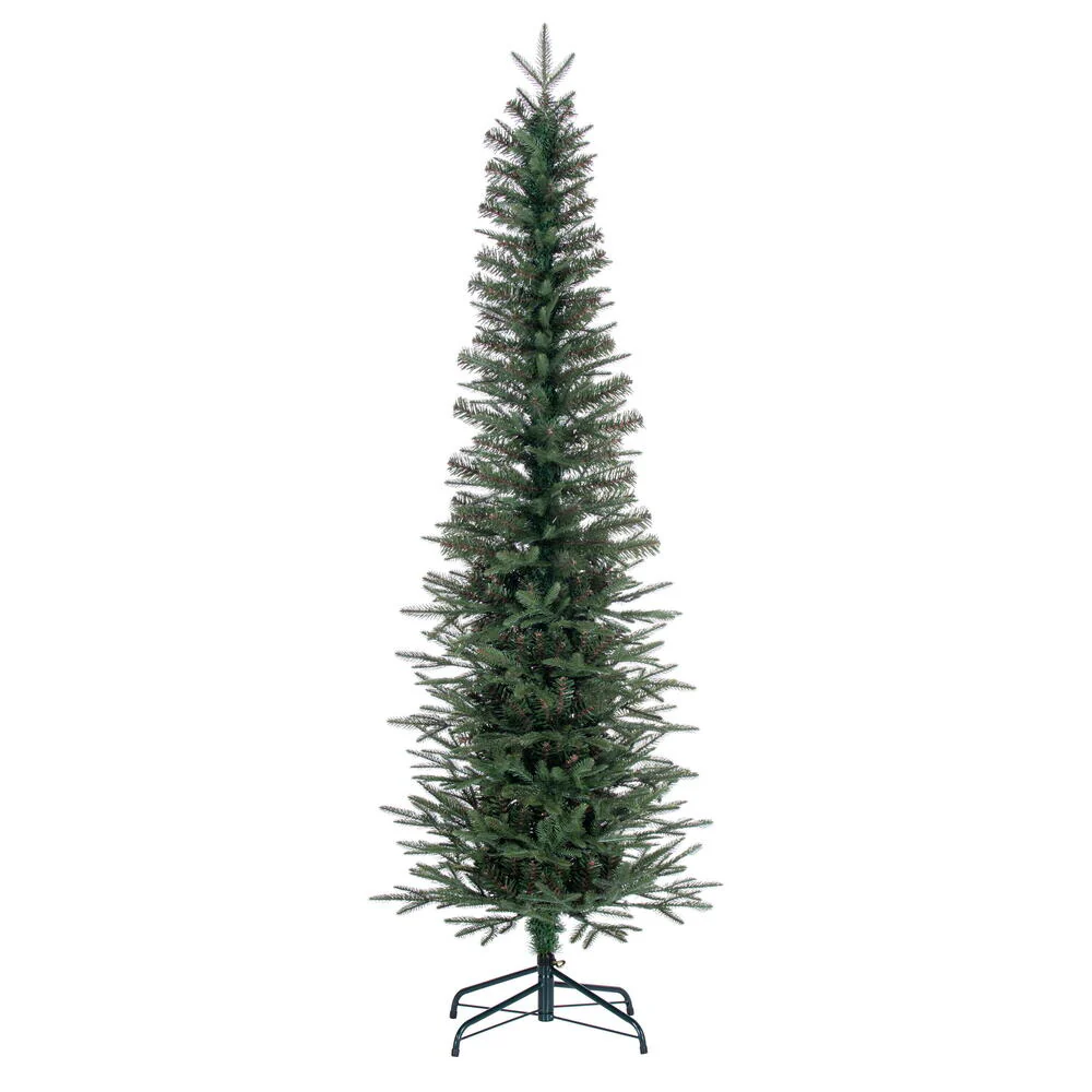5'6"Hx25"W PE Pencil Bixley Fir Artificial Christmas Tree, Unlit -Green