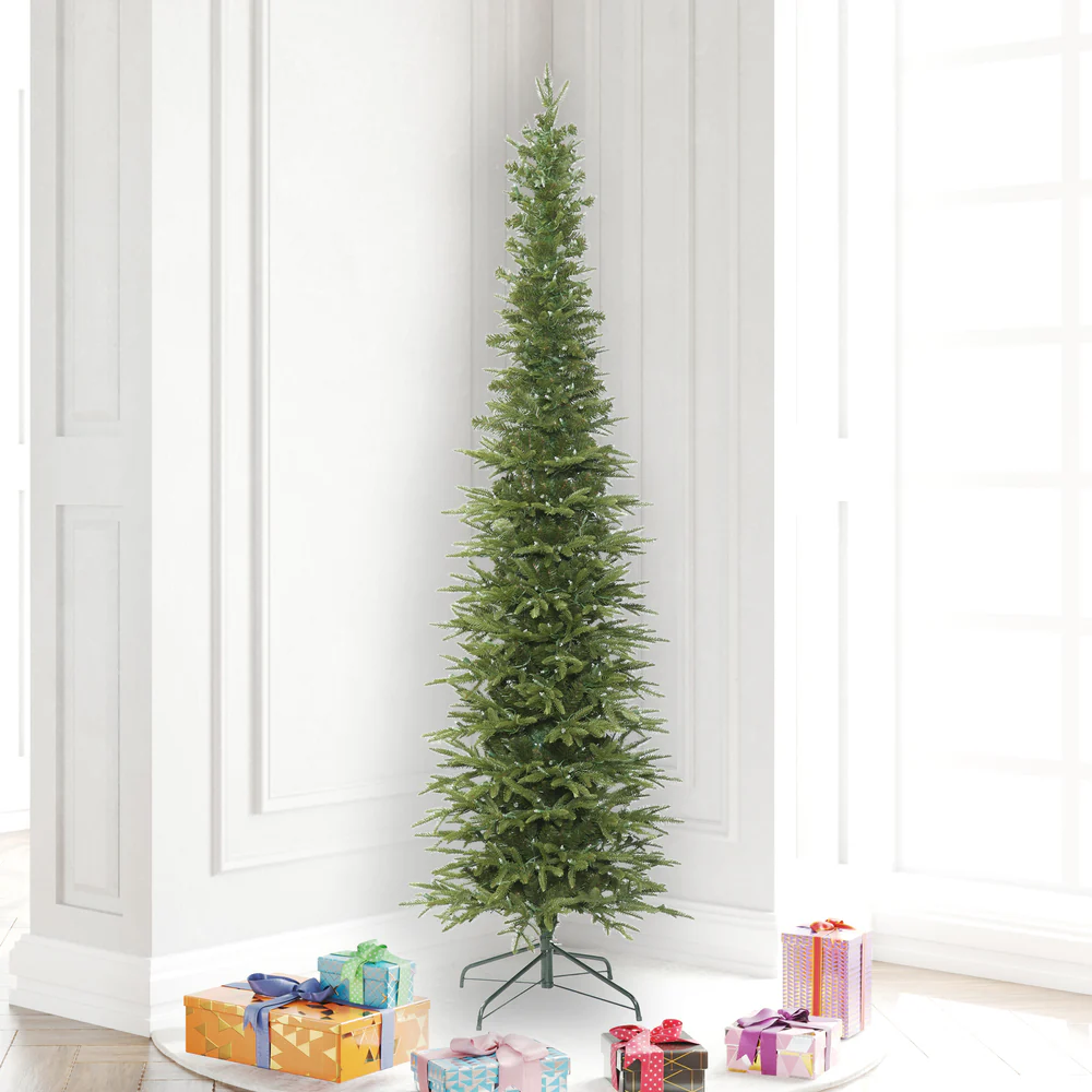 5'6"Hx25"W PE Pencil Bixley Fir Artificial Christmas Tree, Unlit -Green - Image 5