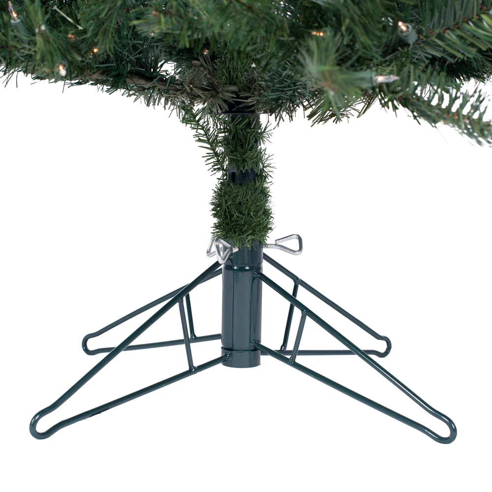 5'6"Hx28"W Slim Salem Pine Artificial Christmas Tree, LED Pre-Lit -Green - Image 4