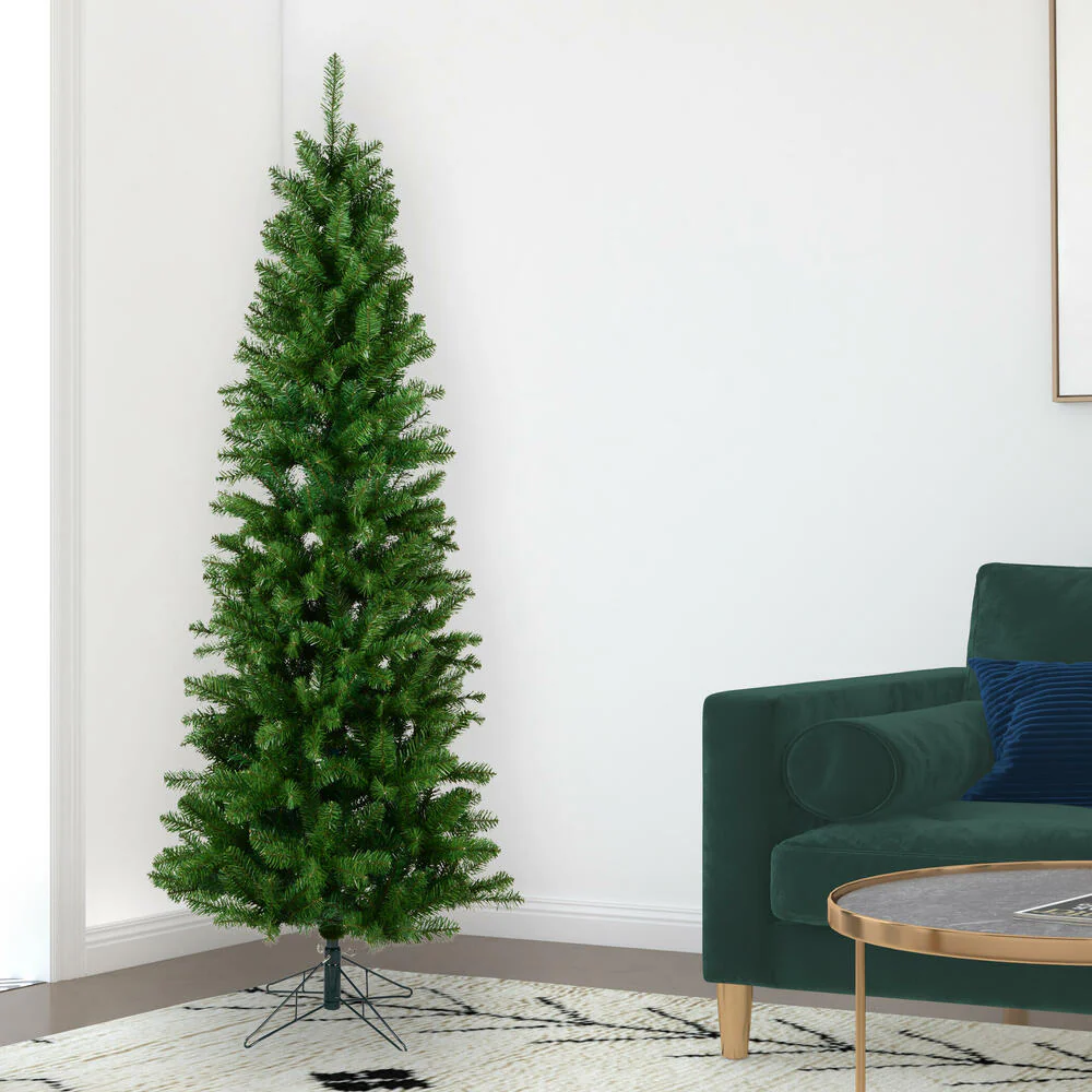 5'6"Hx28"W Slim Salem Pine Artificial Christmas Tree, Unlit -Green - Image 6