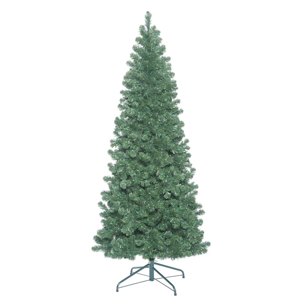 5'6"Hx31"W Slim Oregon Fir Artificial Christmas Tree, Unlit -Green