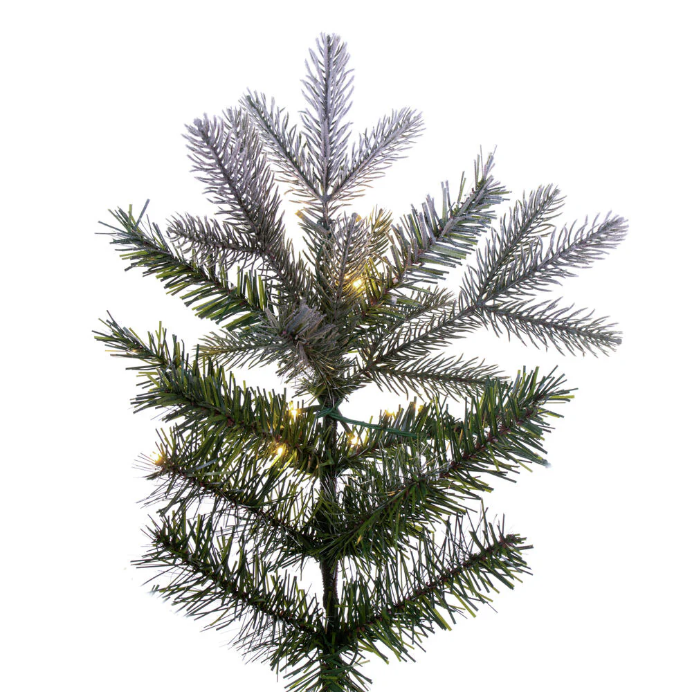 5'6"Hx36"W PE Frosted Slim Douglas Fir Artificial Christmas Tree, LED Pre-Lit -Green - Image 6