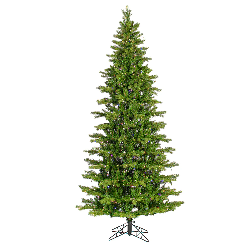 5'6"Hx36"W PE Slim Balsam Spruce Artificial Christmas Tree, Micro LED Pre-Lit (Multi-Mode) -Green - Image 5