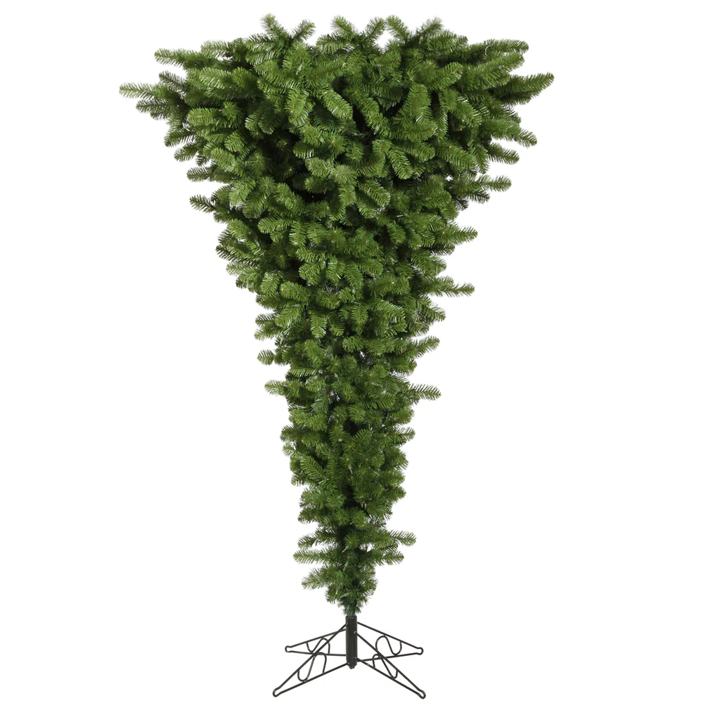 5'6"Hx38"W Upside-Down American Pine Artificial Christmas Tree, Unlit -Green